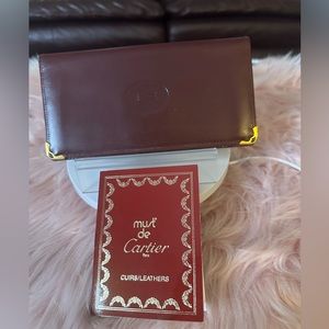 Must De Cartier Calfskin Leather Bifold Long Wallet
